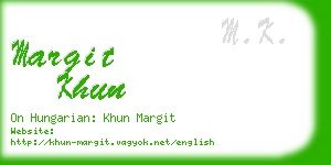 margit khun business card